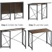 Folding Computer Desk, 90 x 46 cm Foldable Workstation Desk for Home, Office, Small Spaces (Walnut) - DY-015-3