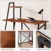 Compact Study Desk, 102 x 50cm Small Multipurpose Desk with 4 Tier Shelves, Industrial Wood, Metal Frame for Home, Office, Small Spaces - JA22118