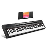 DONNER Portable 88 Key Semi-Weighted Digital Piano with Sustain Pedal, 8 Premium Tones (DEP-10)