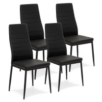 TOYTEXX 4PC Dining Chair Set, Modern Dining Chairs with PU Leather, Metal Frame for Home, Dining Room - CH-Y-1