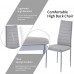 TOYTEXX 4PC Dining Chair Set, Modern Dining Chairs with PU Leather, Metal Frame for Home, Dining Room - CH-Y-1
