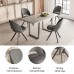 Set of 4 Dining Chair Set, Modern Fabric Upholstered Dining Chair with Steel Legs for Home, Dining Room, Kitchen - JD8999-QH-4