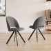 Set of 4 Dining Chair Set, Modern Fabric Upholstered Dining Chair with Steel Legs for Home, Dining Room, Kitchen - JD8999-QH-4