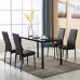 4 PC Dining Chairs Set, Faux Leather Metal Frame Side Chair for Home, Dining Room, Kitchen