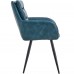 Set of 2 Modern PU Leather Dining Chair Set, Upholstered Chair with Armrest, Backrest, Metal Legs for Home, Dining Room - FN30013