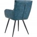 Set of 2 Modern PU Leather Dining Chair Set, Upholstered Chair with Armrest, Backrest, Metal Legs for Home, Dining Room - FN30013