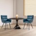 Set of 2 Modern PU Leather Dining Chair Set, Upholstered Chair with Armrest, Backrest, Metal Legs for Home, Dining Room - FN30013