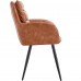 Set of 2 Modern PU Leather Dining Chair Set, Upholstered Chair with Armrest, Backrest, Metal Legs for Home, Dining Room - FN30013