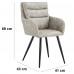 Set of 2 Modern PU Leather Dining Chair Set, Upholstered Chair with Armrest, Backrest, Metal Legs for Home, Dining Room - FN30013