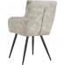 Set of 2 Modern PU Leather Dining Chair Set, Upholstered Chair with Armrest, Backrest, Metal Legs for Home, Dining Room - FN30013