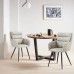 Set of 2 Modern PU Leather Dining Chair Set, Upholstered Chair with Armrest, Backrest, Metal Legs for Home, Dining Room - FN30013
