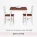 MECOR 3 PC Dining Table Set, Wooden Kitchen Table Set with 2 Chairs for Home, Kitchen (White) - 1010318300