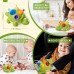 Baby Dinosaur Sensory Toy, Pull-Pop Silicone Baby Toy for 6-12-18 Months Early Development, Babies, Toddlers, Fine Motor Skills (Green) - BWL-101Y