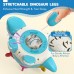 Baby Dinosaur Sensory Toy, Pull-Pop Silicone Baby Toy for 6-12-18 Months Early Development, Babies, Toddlers, Fine Motor Skills (Blue) - BWL-102Y