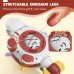 Baby Dinosaur Sensory Toy, Pull-Pop Silicone Baby Toy for 6-12-18 Months Early Development, Babies, Toddlers, Fine Motor Skills (Red) - BWL-106Y
