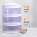 Multifunctional 5-Layer Stackable Shelf Insulation Food Cover Dust Proof Transparent Dish Tray Container