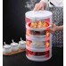 Multifunctional 5-Layer Stackable Shelf Insulation Food Cover Dust Proof Transparent Dish Tray Container