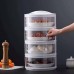 Multifunctional 5-Layer Stackable Shelf Insulation Food Cover Dust Proof Transparent Dish Tray Container