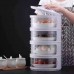 Multifunctional 5-Layer Stackable Shelf Insulation Food Cover Dust Proof Transparent Dish Tray Container