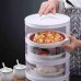 Multifunctional 5-Layer Stackable Shelf Insulation Food Cover Dust Proof Transparent Dish Tray Container