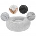 Soft Plush Dog Bed, Dog Cat Luxury Faux Fur Donut Cushion, Warm Cozy Joint Anxiety Relief Sleeper