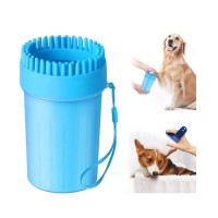 AERB 9.5 inch Dog Paw Cleaner, Portable Pet Cleaner with Cleaning Brush Cup Soft Silicone Bristles for Medium to Large Sized Dogs (Large)