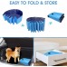 160 x 30 cm Portable Dog Kiddie Swimming Pool , PVC Foldable Non-Slip Bathtub for Small to Large Dogs Pets (Red)