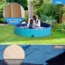 80 x 20 cm Portable Dog Kiddie Swimming Pool, PVC Foldable Non-Slip Bathtub for Small Dogs Pets (Blue)