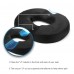 Therapeutic Memory Foam Pillow, Ergonomic Donut Cushion for Tailbone Pelvic Hip Pain Relief Recovery (Black)