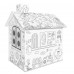 DIY Doodle Baby House, Foldable Cardboard Coloring Playhouse with 6 Coloring Pens for Kids - Z026