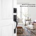 Double Door Lock Set, Front Entrance Door Handle Set with Single Cylinder Deadbolt and Lever Handle (Matte Black) - B-S118