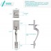 Front Door Lock Set with Handle, Traditional Keyed Handle Set, Easy to Install, for Home, Office, Hotel (Satin Nickel) - S-S115