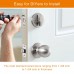 Front Door Handle Set, Deadbolt, Satin Nickel, Reversible