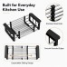 Expandable Sink Drain Basket, Stainless Steel Dish Rack, Black 