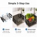 Expandable Sink Drain Basket, Stainless Steel Dish Rack, Black 