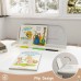 Childrens Drawing Board Table and Chair Set, Multifunctional Activity Table with Storage Shelf (Grey) - SQZY1040