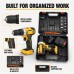 Cordless Drill Tool Set with Battery, Charger, Bits and Case