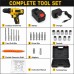 Cordless Drill Tool Set with Battery, Charger, Bits and Case