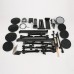 8-Piece Electronic Drum Set, Compact Mesh-Head Drum Kit with 222 Tones, 10 Preset Kits, Record Playback Function for Beginners - ED-200S