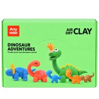 Air-Dry Clay Dinosaur Craft Kit, 12 Models, Ages 3+, Kids DIY Toy