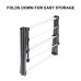 Foldable Drying Rack, Collapsible Steel Laundry Clothes Drying Rack for Air Drying Clothing, 42" x 29" x 14.2" (White/Silver) - DRY-09065