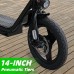 Adult Electric Scooter with Seat, 750W Motor, 14-Inch Pneumatic Tires, Foldable Handlebar, Rear Basket, Front & Rear Disc Brakes, LED Lights, LCD Display, Black Commuter E-Scooter Model P1402