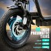 Adult Electric Scooter with Seat, 750W Motor, 14-Inch Pneumatic Tires, Foldable Handlebar, Rear Basket, Front & Rear Disc Brakes, LED Lights, LCD Display, Black Commuter E-Scooter Model P1402