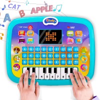 Educational Toy, Kids Educational Computer Learning Interactive Toy, Alphabet Word Learning with LED Screen, Music - X2020