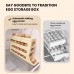 4-Tier Egg Holder for Refridgerator, Automatic Rolling Egg Dispenser Tray Storage for 30 Eggs