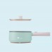 1.2L Electric Cooking Pot Stainless Steel Mini Skillet for Noodles, Soup, Porridge, Eggs, Pasta