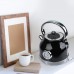 1.7L Electric Kettle with Thermometer, Retro Stainless Steel Water Tea Maker with Limescale Filter, Automatic Shut-Off (Black) - BT-K15T
