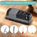 4 in 1 Electric Knife Sharpener with Diamond Abrasives for Straight Blade Knives, Serrated Knives, Ceramic Knives, Scissors - RZ-D004