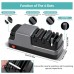 4 in 1 Electric Knife Sharpener with Diamond Abrasives for Straight Blade Knives, Serrated Knives, Ceramic Knives, Scissors - RZ-D004