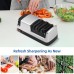 4 in 1 Electric Knife Sharpener with Diamond Abrasives for Straight Blade Knives, Serrated Knives, Ceramic Knives, Scissors - RZ-D004